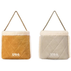 AUSTRALIAN SHEPHERD® Women Suede Shearling Over Shoulder Tote Bag Diana - Chestnut / One Size