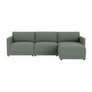 Abode 3 Seater Modular Sofa With Ottoman Green