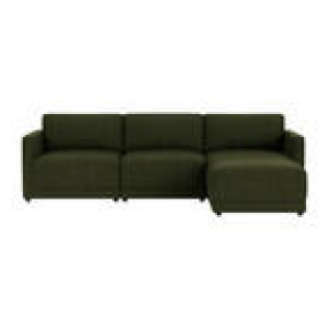 Abode 3 Seater Modular Sofa With Ottoman Mason Olive