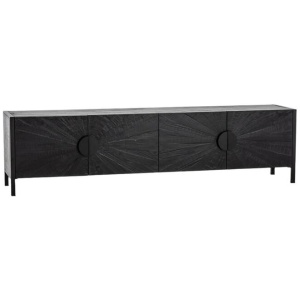 Adaline 2.1m Wooden TV Entertainment Unit - Black by Interior Secrets - AfterPay Available