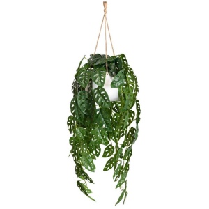 Adason'S Monstera 113cm Artificial Plant Flower Arrangement Decorative In Hanging Planter
