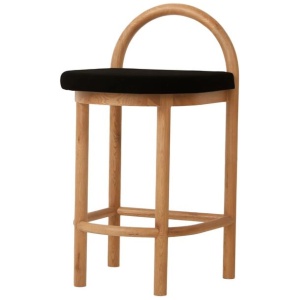 Adir 66cm Natural Bar Stool - Black Seat by Interior Secrets - AfterPay Available