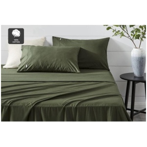 Aesop Stone Wash 100% Cotton Sheet Set - Avocado, King
