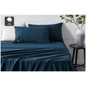 Aesop Stone Wash 100% Cotton Sheet Set - Sky, Queen