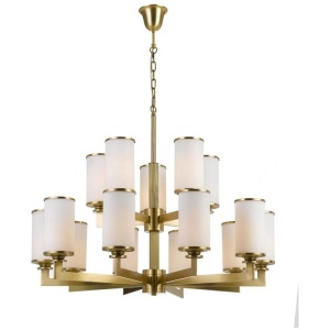 Ahern Modern Pendant Hanging Lamp Light Solid Brass Glass Brass Opal Brushed