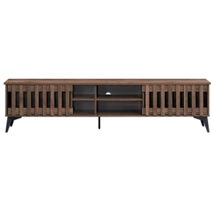 Aidan Wooden Lowline Entertainment Unit TV Stand 180cm 2-Doors Walnut