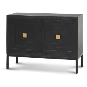 Aiden 1.08m Elm Sideboard Unit - Full Black by Interior Secrets - AfterPay Available