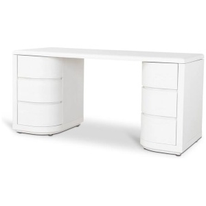Aiza 1.6m Office Desk - White by Interior Secrets - AfterPay Available