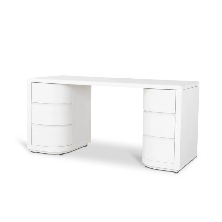 Aiza 1.6m Office Desk - White by Interior Secrets - AfterPay Available