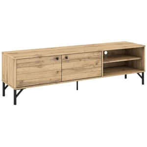 Akmo Lowline TV Stand Entertainment Unit 160cm W/ 2-Doors Wotan Oak