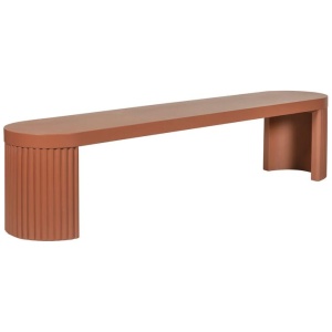 Alaric 2m Concrete Bench - Terracotta by Interior Secrets - AfterPay Available