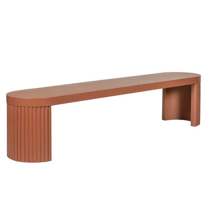 Alaric 2m Concrete Bench - Terracotta by Interior Secrets - AfterPay Available
