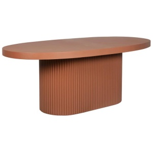 Alaric 2m Concrete Oval Dining Table - Terracotta by Interior Secrets - AfterPay Available
