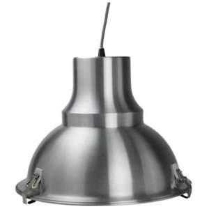 Aldous Industrial Classic Cord Drop Dome Pendant Light Lamp - Aluminium