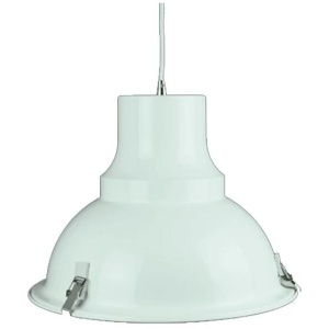 Aldous Industrial Classic Cord Drop Dome Pendant Light Lamp - White