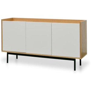 Alenzo Sideboard and Buffet - White and Natural by Interior Secrets - AfterPay Available
