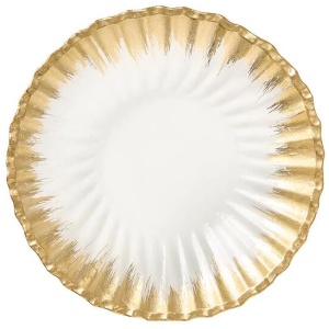 Alex Liddy Pave Gold Rim Serving Bowl 22cm