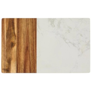 Alex Liddy Slate & Co Acacia and Marble Serving Board 40cm