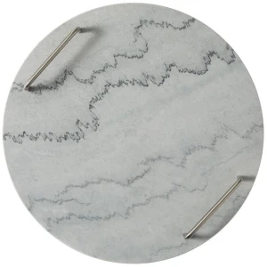 Alex Liddy Slate & Co Round Marble Serving Board with Handles 40cm