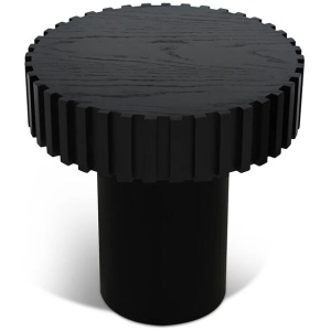 Alfaro 50cm Round Side Table - Full Black by Interior Secrets - AfterPay Available