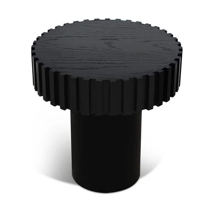 Alfaro 50cm Round Side Table - Full Black by Interior Secrets - AfterPay Available