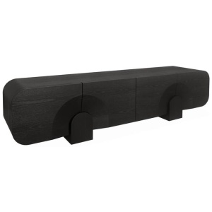 Alisha 2.2m TV Entertainment Unit - Textured Espresso Black by Interior Secrets - AfterPay Available