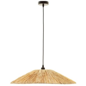 Alluria Transitional Contemporary Raffia Kitchen Pendant Light Bamboo Shade - Medium