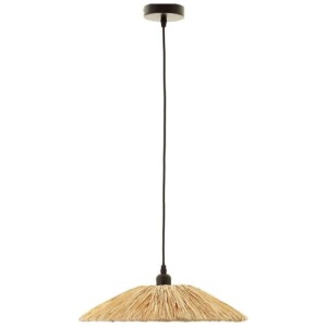Alluria Transitional Contemporary Raffia Kitchen Pendant Light Bamboo Shade - Small