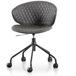 Amos Office Chair - Charcoal with Black Base by Interior Secrets - AfterPay Available