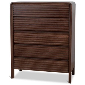 Amparo Tallboy Drawer Chest - Walnut by Interior Secrets - AfterPay Available