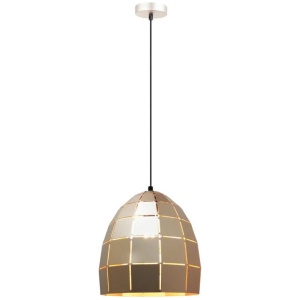 Amy Modern Pendant Lamp Light ES Champagne Gold Tiled Ellipse