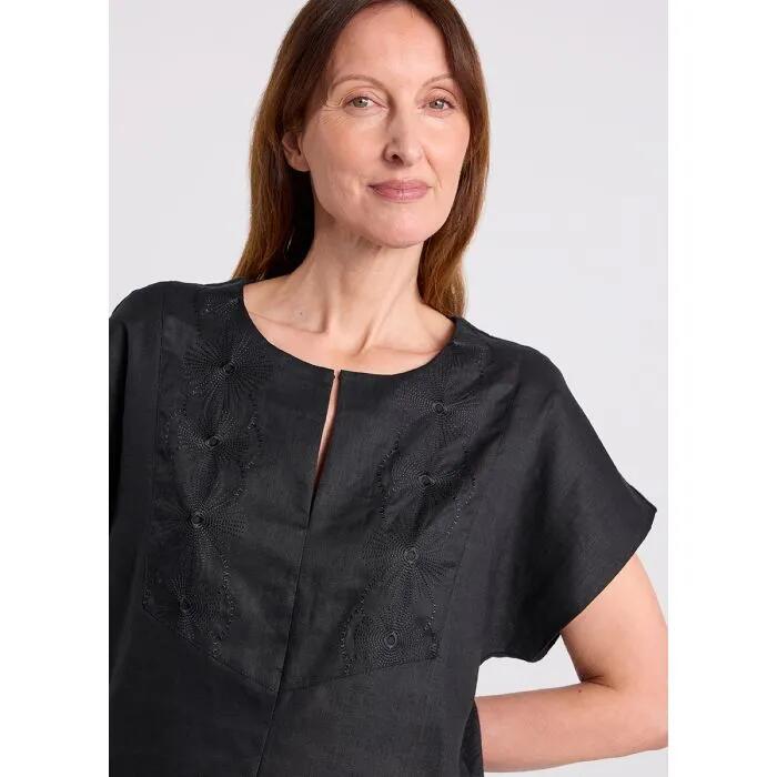 Andrea Linen Mix Tee