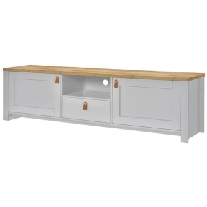 Anera Wooden TV Stand Entertainment Unit 180cm - Oak/Light Grey