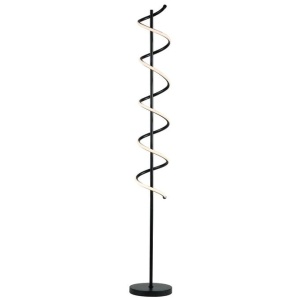 Angelina Modern Curved Spiral LED Floor Reading Lamp Light - Black