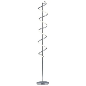 Angelina Modern Curved Spiral LED Floor Reading Lamp Light - Chrome