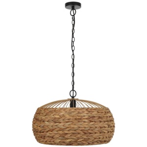 Antera Modern Pendant Hanging Lamp Light Metal Water Hyacinth Natural Natural