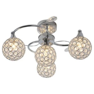 Anthea 4 Lights Modern Elegant Pendant Lamp Ceiling Light - Chrome