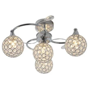 Anthea 4 Lights Modern Elegant Pendant Lamp Ceiling Light - Chrome