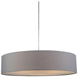 Apollo Hanging Pendant Lamp Fabric Shade - Grey