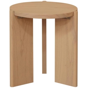 Apollo Round Solid Timber Side Table (Natural)