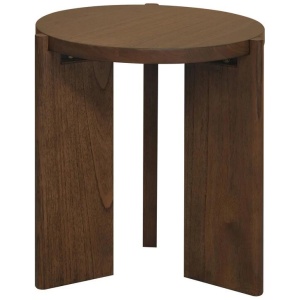 Apollo Round Solid Timber Side Table (Walnut)