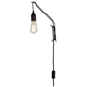 Ari Iron Metal Arm Wall Light - Black
