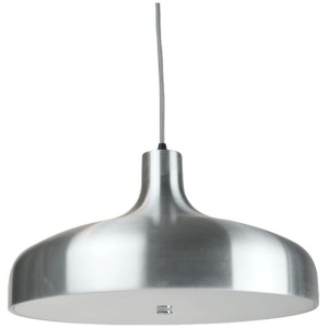Ariella Classic Elegant Cord Drop Dome Pendant Light Lamp - Aluminium