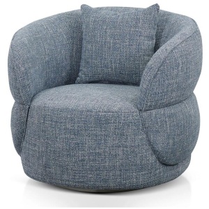 Arima Swivel Armchair - Moss Blue by Interior Secrets - AfterPay Available