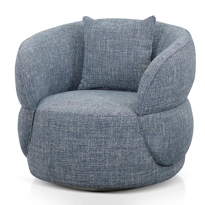 Arima Swivel Armchair - Moss Blue by Interior Secrets - AfterPay Available