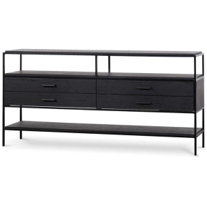 Arron 1.6m Sideboard Unit - Full Black by Interior Secrets - AfterPay Available
