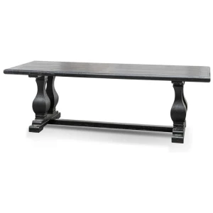 Artica Elm Wood Dining Table 2.4m - Full Black by Interior Secrets - AfterPay Available