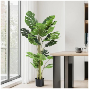 Artiss 140cm Artificial Monstera Tree Faux Trees Indoor Decor Artificial Plants Lifelike Plant 1.4M