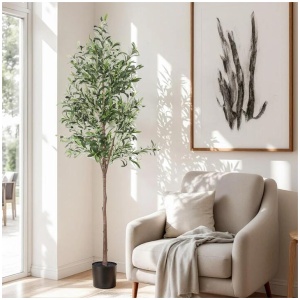 Artiss 180cm Artificial Olive Tree Faux Trees Indoor Decor Artificial Plants Lifelike Plant 1.8M