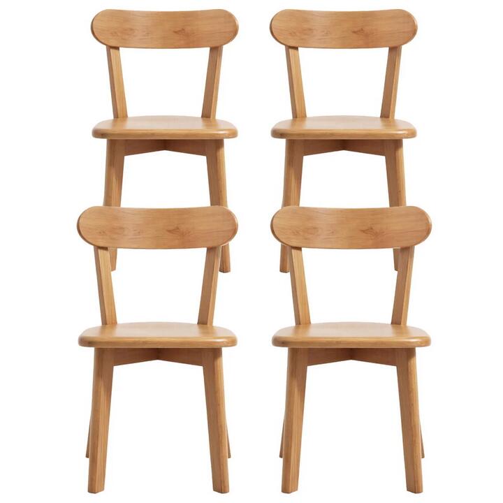 Artiss 4x Dining Chairs Wooden Kitchen Accent Chair Cafe Lounge Rubber Wood